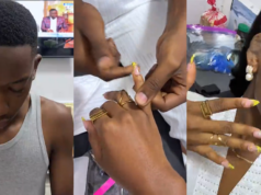 Lady leaves social media impressed after revealing her brother does her nails (WATCH)