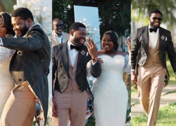 Nollywood couple, Stanze Nze and Blessing Obasi renew their vows on their 5th wedding anniversary (Watch)