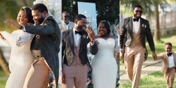Nollywood couple, Stanze Nze and Blessing Obasi renew their vows on their 5th wedding anniversary (Watch)