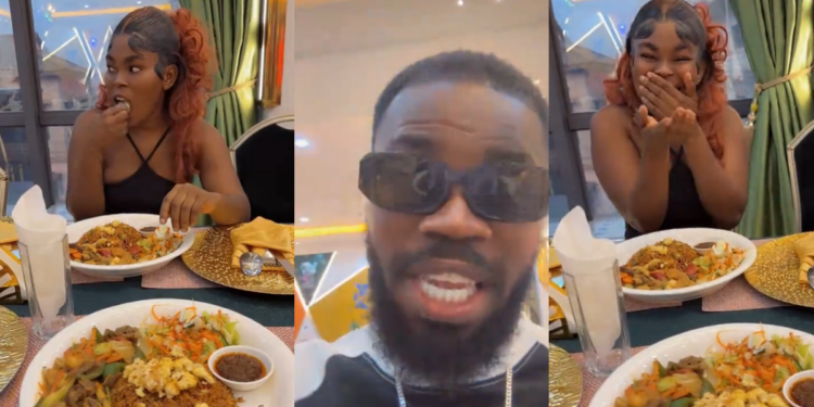 Man calls his partner a “red flag” after she used her hand to take a bite of food from her plate whilst dining in a restaurant (Watch)