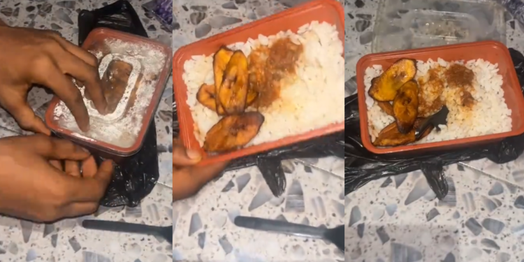 Lady shares the dinner package a random man sent her, leaves out one important item (Watch)