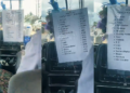 “I see new things today” – Man shares surprise after discovering laminated transport fare list in public vehicle (Watch)