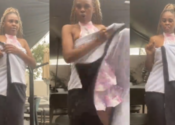 Lady shares how a restaurant gave her a blanket after staff deemed her outfit inappropriate (WATCH)