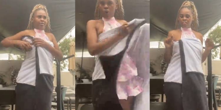 Lady shares how a restaurant gave her a blanket after staff deemed her outfit inappropriate (WATCH)