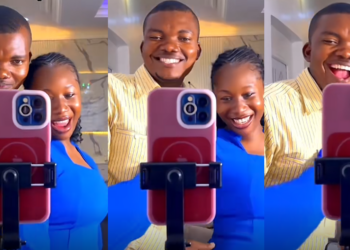 Nigerian couple celebrates almost 3 years of marriage without television (Watch)