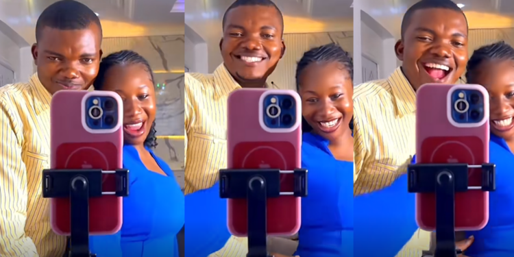 Nigerian couple celebrates almost 3 years of marriage without television (Watch)