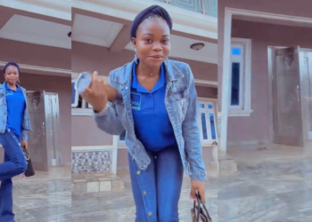 Woman claims her ram doesn’t like to see her happy; shares comical moment ram hɘadbutted her while filming (WATCH)