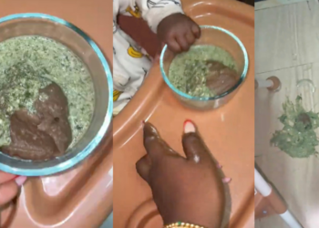 Mother shares her struggle of filming food content with her baby who is quite proactive (WATCH)