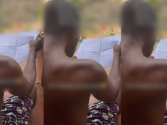Lady captures her dad reading to prepare for more arguments with her mum after losing a previous quarrel over a mispronunciation (Watch)